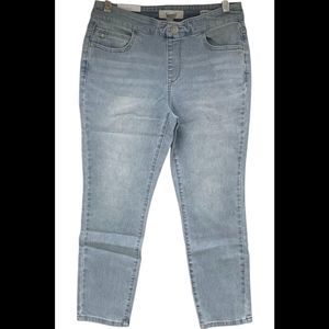 Skinnygirl Mid Rise Skinny Crop Injeanious Stretch Jeans Chambray - Petite